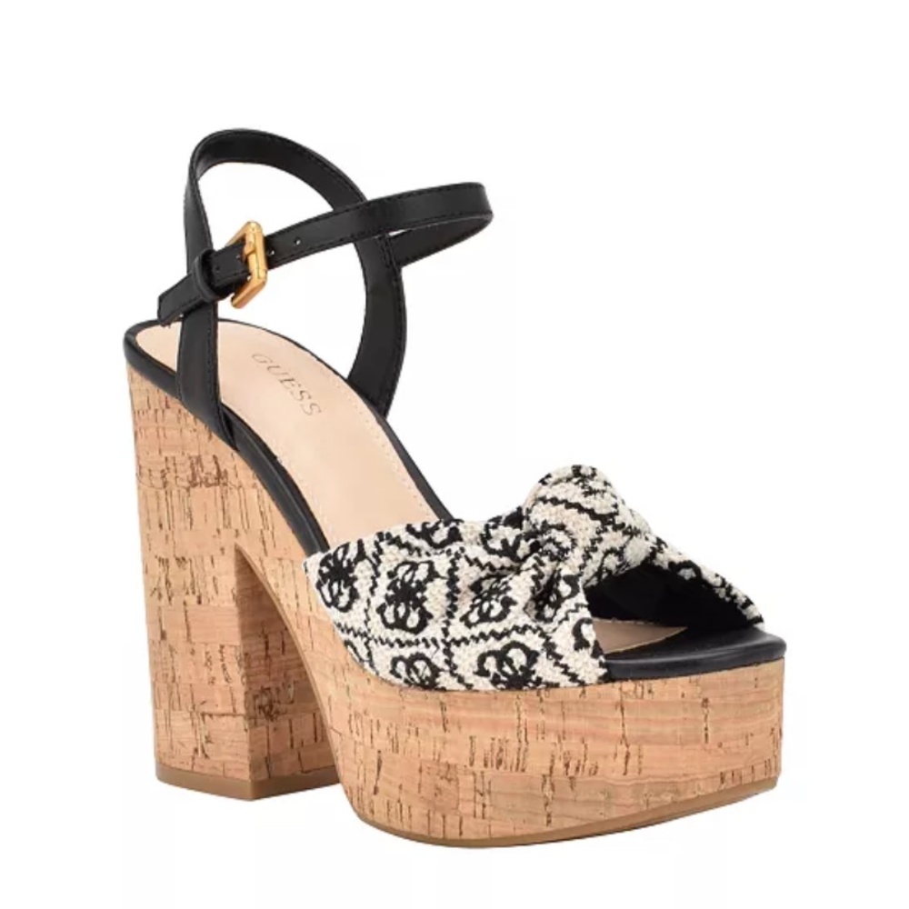 New Guess Women's Yipster Platform Cork Wedge Sandals